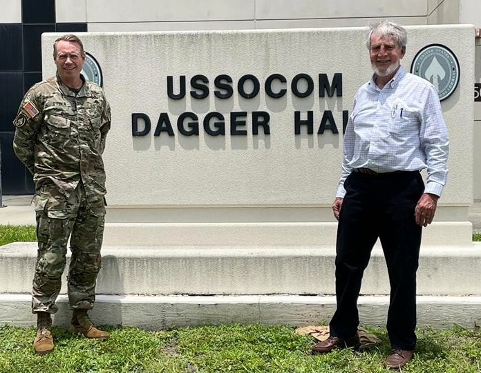 With COL Jim O'Brien, USSOCOM, who helped shape my life in the US